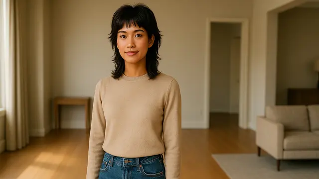 Model Rambut Layer Pendek Poni/Ilustrasi gambar oleh AI