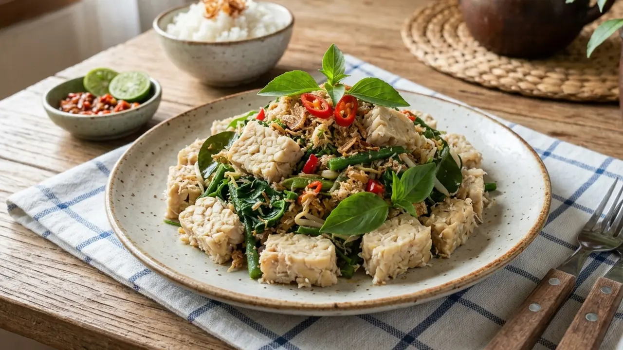 Resep Tempe Urap Kemangi (AI Generated)
