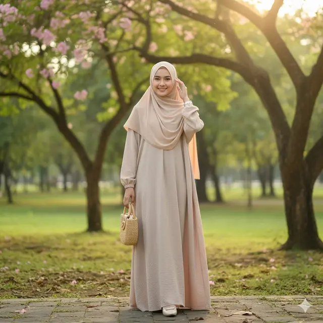 Tips Jitu Memilih Model Gamis Syari Adem untuk Cuaca Panas