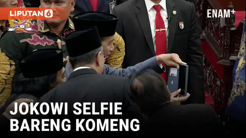 VIDEO: Ketemu Komeng, Jokowi Full Senyum