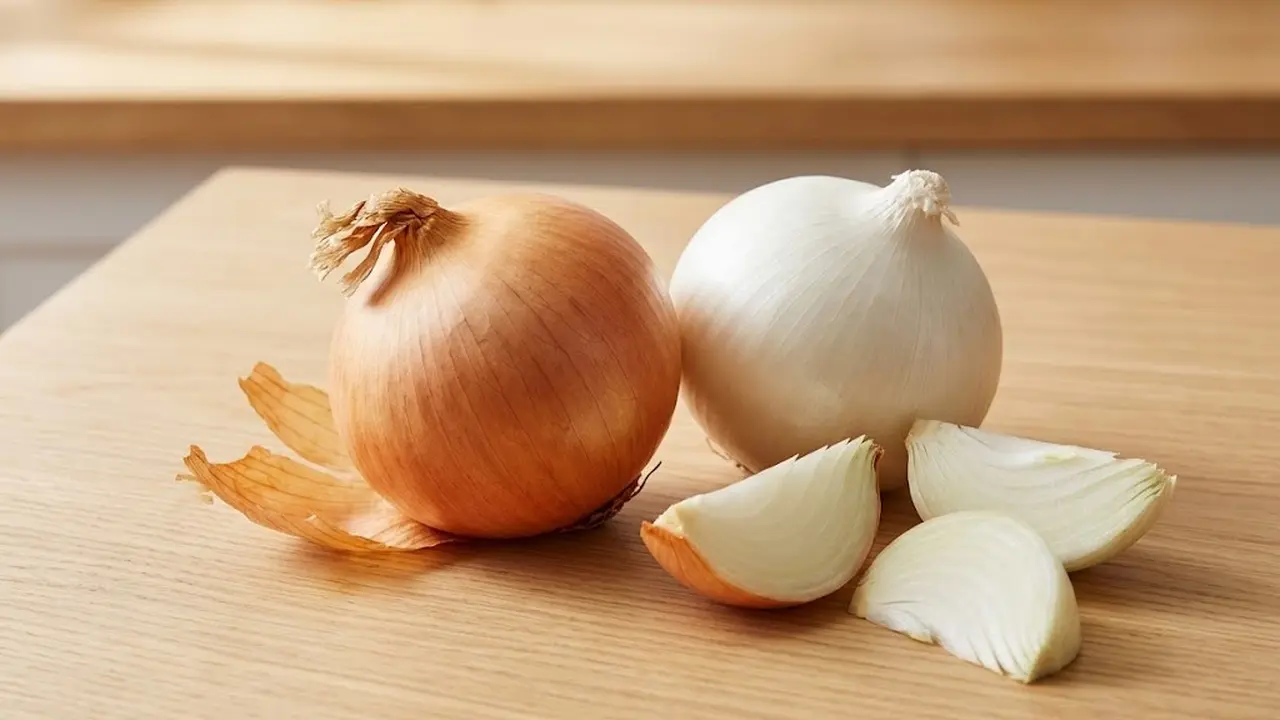 perbedaan bawang bombay kuning dan putih 