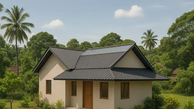 Model Rumah Tipe 21 dengan Atap Susun di Tahun 2025/via ChatGPT