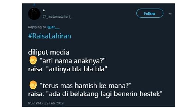 Hamish kemana (Sumber: Twitter)