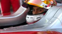 Pembalap Prema Racing, Sean Gelael, merebut empat poin setelah finis keenam pada Sprint Race F2 GP Spanyol di Sirkuit Catalunya, Barcelona, Minggu (13/5/2018). (dok. Jagonya Ayam)