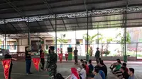 24 CPNS lingkup Kejati Sulsel ikuti pelatihan baris berbaris yang dilatih langsung oleh TNI (Liputan6.com/ Eka Hakim)