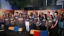 Para pemain film 'Gangster' yang ditemui saat preskon, Epicentrum, Kuningan, Jakarta Selatan, Selasa (25/8). (Wimbarsana Kewas/Bintang.com)