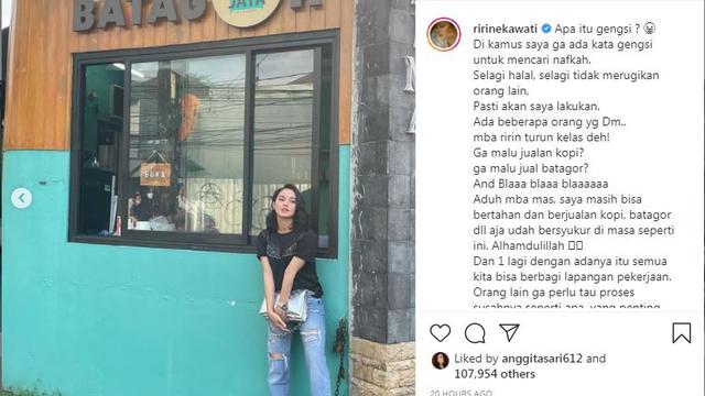 Ririn Ekawati jawab komentar warganet yang menganggap dirinya turun kasta karena bisnis batagor dan kopi