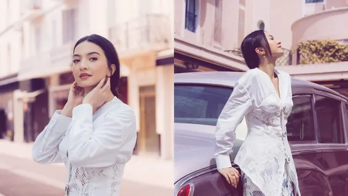 6 Pesona Oriental Raline Shah Kenakan Kebaya di Cannes, Tampilkan Body Goals dengan Busana Tertutup