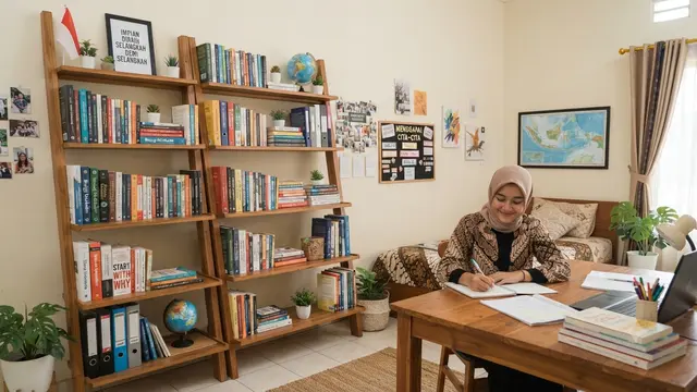 Rak Buku Model Tangga untuk Kepribadian yang Suka Mencoba Hal Baru