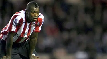 Disappointment for Sunderland&#039;s French International Djibril Cisse during the 4th Round League Cup game in Sunderland, Sunderland Vs Blackburn, North East, England, on November 12th, 2008. Blackburn won 2-1. AFP PHOTO/CRAIG BROUGH