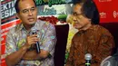 Dalam diskusi "Seberapa Lama Rupiah Melemah" , pengamat politik Nico Harjanto menyindir para politisi justru senang nilai tukar Rupiah anjlok,  Jakarta, Sabtu (20/12/2014). (Liputan6.com/Johan Tallo)
