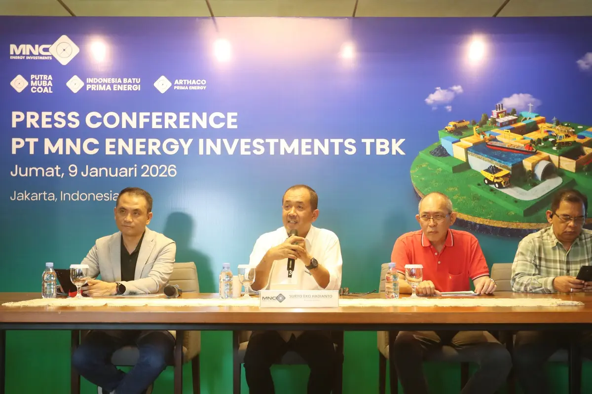 Konferensi Pers PT MNC Energy Investments Tbk (IATA). Dok istimewa