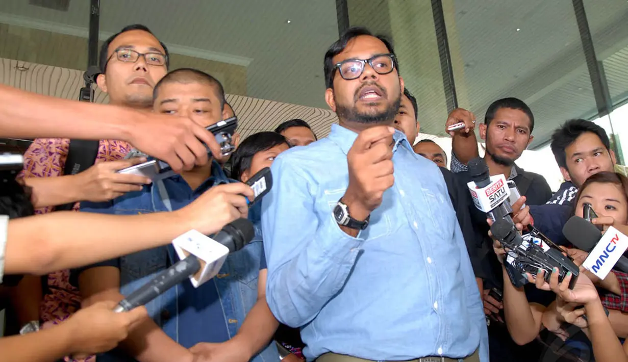 Kunjungan ke KPK untuk memberikan dukungan lembaga negara untuk mengusut praktik-praktik kecurangan yang terjadi dalam pilpres 2014. (Liputan6.com/Miftahul Hayat)