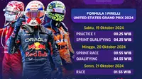 Jadwal live streaming balap Formula 1 Pirelli United States Grand Prix pada akhir pekan ini di Vidio. (sum. doc. vidio.com)