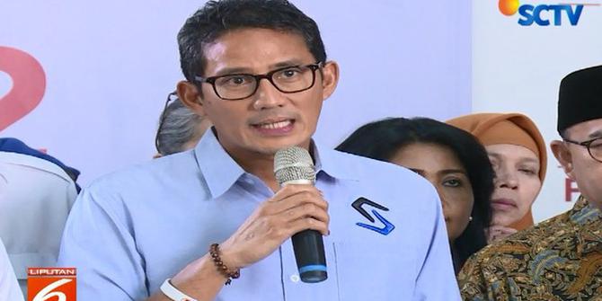 Terkait Hasil Perhitungan Suara, Sandiaga Minta Semua Pihak Terbuka dan Jujur