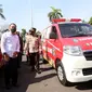 Mobil vaksin keliling Surabaya dikirim untuk wilayah anglomerasi. (Dian Kurniawan/Liputan6.com)