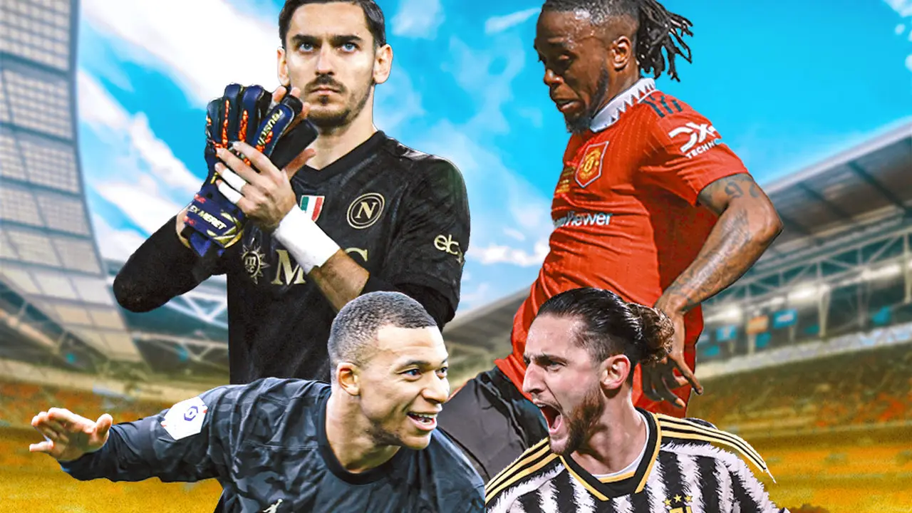 Ilustrasi - Alex Meret, Aaron Wan-Bissaka, Adrien Rabiot, Kylian Mbappe
