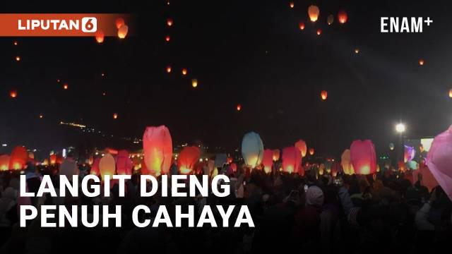 Ribuan lampion diterbangkan oleh pengunjung Dieng Culture Festival (DCF) 2024 Sabtu ( 24/8/2024) malam. Langit dataran tinggi Dieng menjadi indah bermandingkan lampion warna warni.