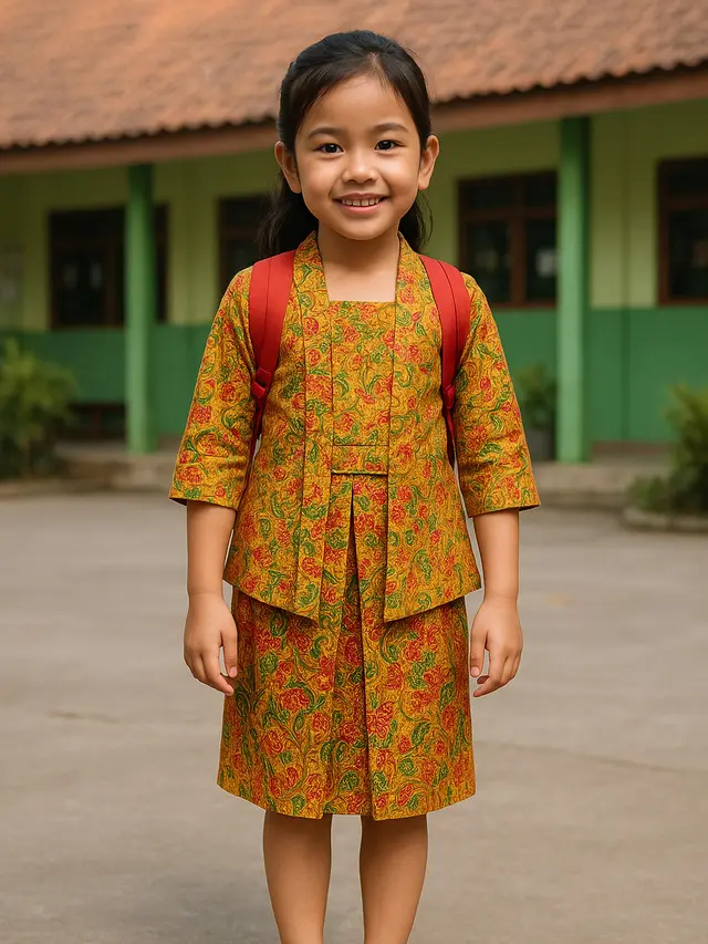 Model Baju Batik untuk Sekolah Anak TK hingga SD