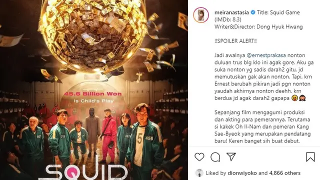 Meira Anastasia - Ernest Prakasa (Foto: Instagram/@meiranastasia)