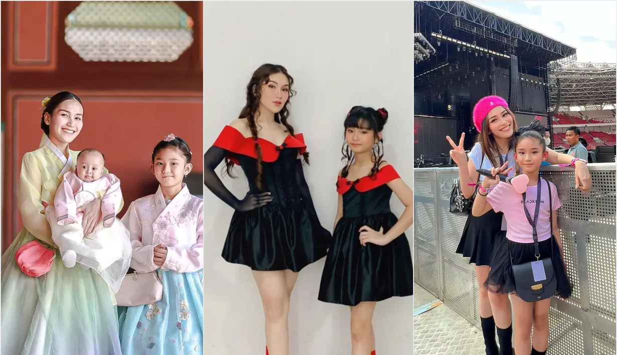 Sebagai ibu-anak, Ayu Ting-Ting dan Bilqis kerap tampil kompak di berbagai kesempatan. Keduanya justru terlihat seperti bestie saat ngonser, liburan maupun manggung. [@ayutingting92]