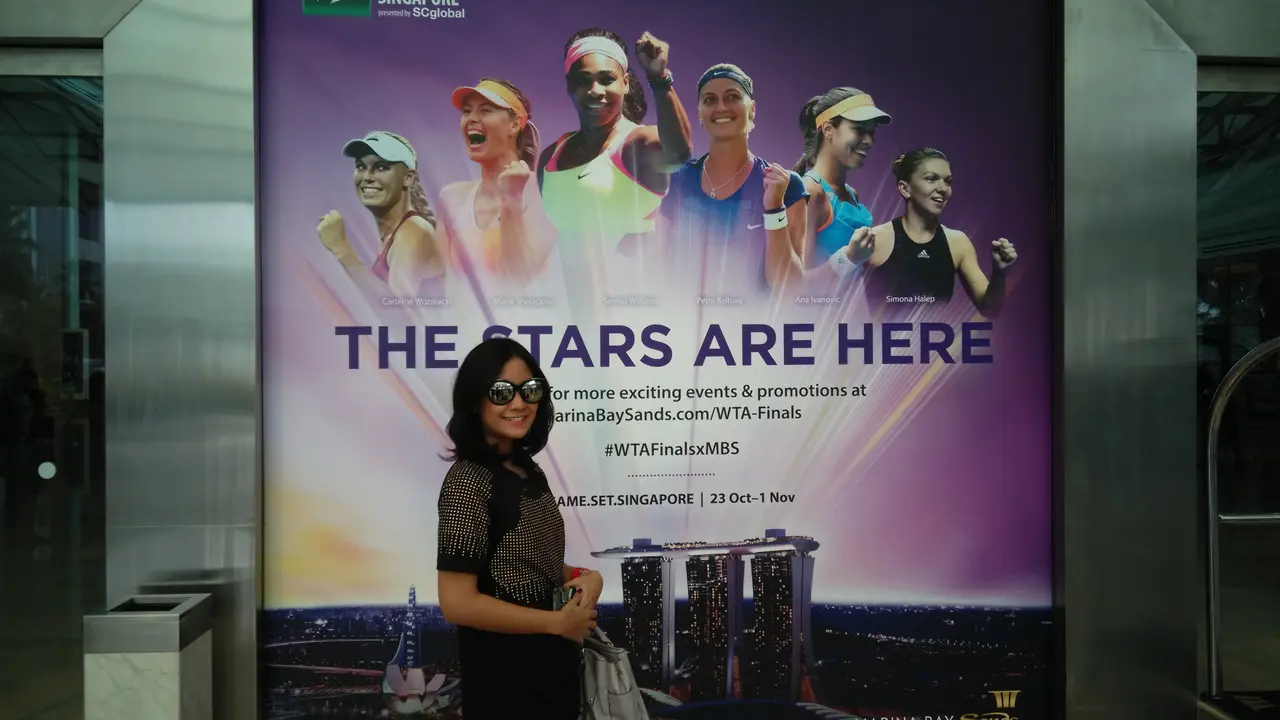 Anisa Rahma di Marina Bay Sands