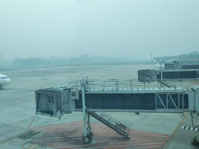 Kabut Asap Mulai Ganggu Penerbangan Bandara Pekanbaru Lumpuh Regional Liputan6 Com