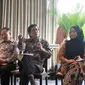 Konferensi pers paparan riset Dampak Internet Mobile terhadap Pengembangan Ekonomi dan Sosial di Jakarta, Kamis (9/11/2017).