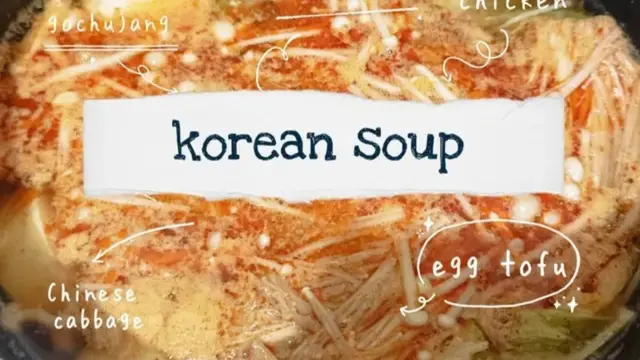 Resep sup tahu telur pedas ala Korea. (dok. Cookpad @Desichan)