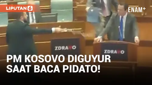 VIDEO:  Penyiraman Perdana Menteri Warnai Sidang Parlemen Kosovo