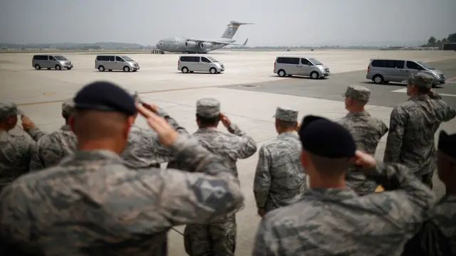 55 Jenazah Tentara AS Korban Perang Korea Tiba di Korsel