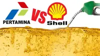 Ilustrasi Bahan Bakar Minyak Pertamina dan Shell(Liputan6.com/Sangaji)