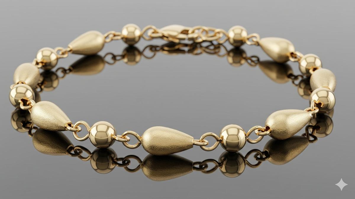 7 Model Gelang Rantai Tetes Air 4 Gram Tren 2025, Simpel tapi Tetap Mewah