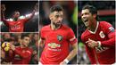 Manchester united baru saja mendatangkan Bruno Fernandes dari Sporting CP. Sejarah mencatat jika Fernandes merupakan pemain asal Portugal keenam yang bergabung di Old Trafford. Berikut Bruno Fernandes dan 5 pemain Portugal yang pernah bergabung Manchester United. (kolase foto AFP)