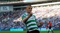 Striker Sporting CP asal Aljazair, Islam Slimani. (AFP/Miguel Riopa)
