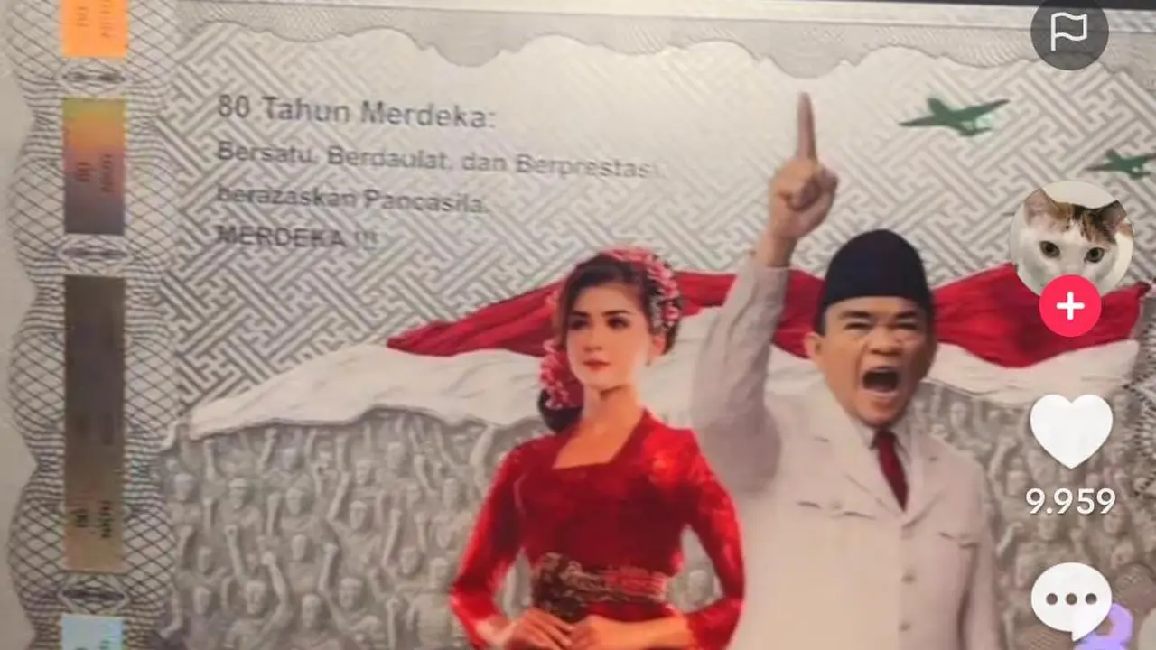 Hoaks uang Rupiah edisi 80 Tahun Kemerdekaan RI di