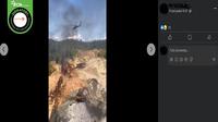 Gambar tangkapan layar foto yang diklaim pembakaran sejumlah alat berat di Raja Ampat, Papua Barat. (sumber: Facebook)