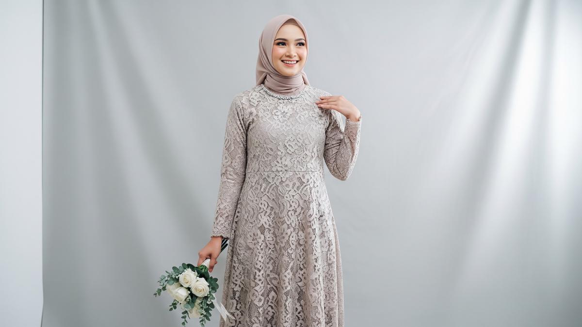 8 Model Gamis Brokat Bridesmaid Terbaru, Desainnya Kekinian