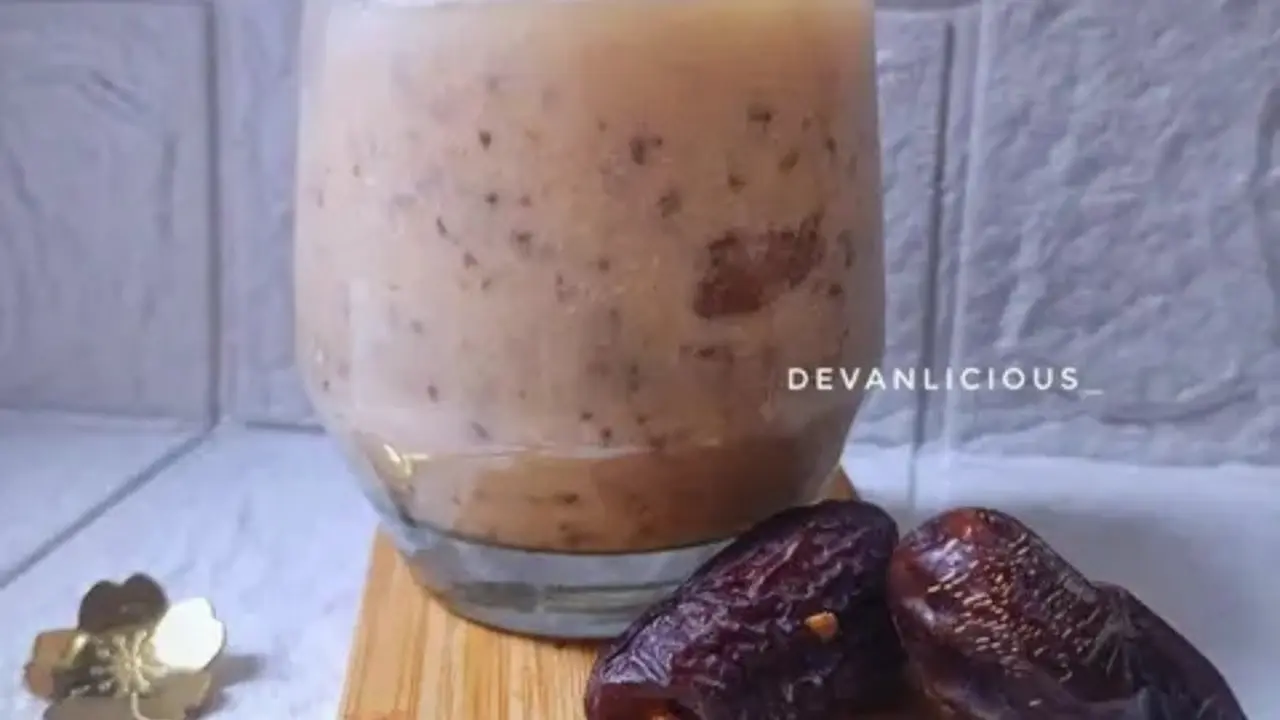 Resep susu kurma sebagai menu sahur puasa Ramadhan. (dok. Cookpad @Devanlicious_ )