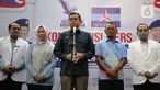 Sekjen DPP Partai Demokrat, Hinca Panjaitan memberikan keterangan penyelenggaraan Kongres ke-V di DPP Partai Demokrat, Jakarta, Jumat (13/3/2020). Demokrat tetap menyelenggarakan Kongres ke-V di JCC, Jakarta, pada 15 Maret 2020 meski wabah virus corona melanda Indonesia. (Liputan6.com/Faizal Fanani)