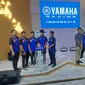 Yamaha Indonesia memanfaatkan gelaran IIMS 2024 untuk mengumumkan formasi tim Yamaha Racing Indonesia (YRI) yang akan berlaga di musim balapan 2024 di Eropa dan Asia. (Septian/Liputan6.com)