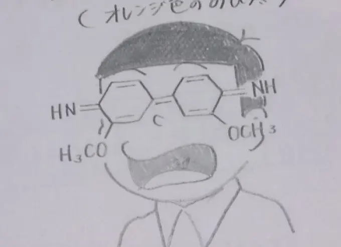 Corat-coret buku kimia, ubah bagan molekul jadi mirip tokoh Nobita pada anime Doraemon