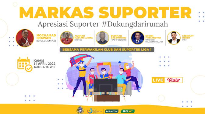 Markas Suporter, Apresiasi Suporter #dukungdarirumah (Bola.com/Adreanus Titus)