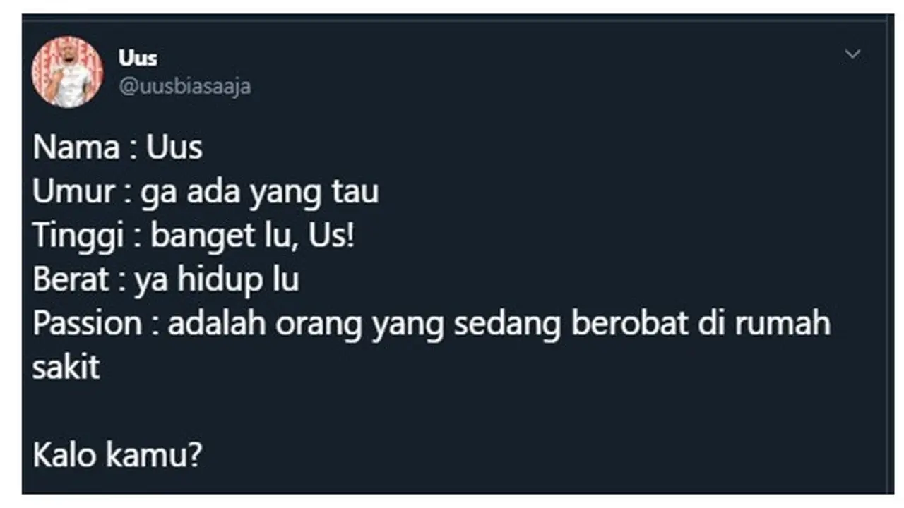 Biodata Nyeleneh ala Netizen Ini Bikin Geleng-Geleng
