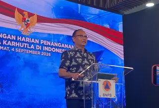 Kasubdit III Dirtipidter Bareskrim Polri, Kombes Pol. Pipit Subiyanto menyampaikan, jumlah tersangka kasus kebakaran hutan dan lahan (karhutla) di berbagai wilayah Indonesia bertambah menjadi 112 orang. (Liputan6.com/Rifqy Alief Abiyya)