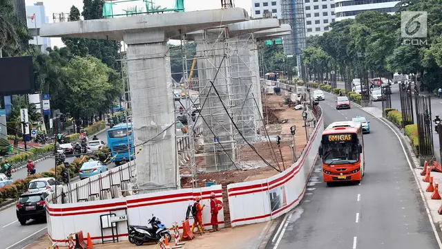 Konstruksi Layang Dihentikan, Proyek LRT Sepi Aktivitas