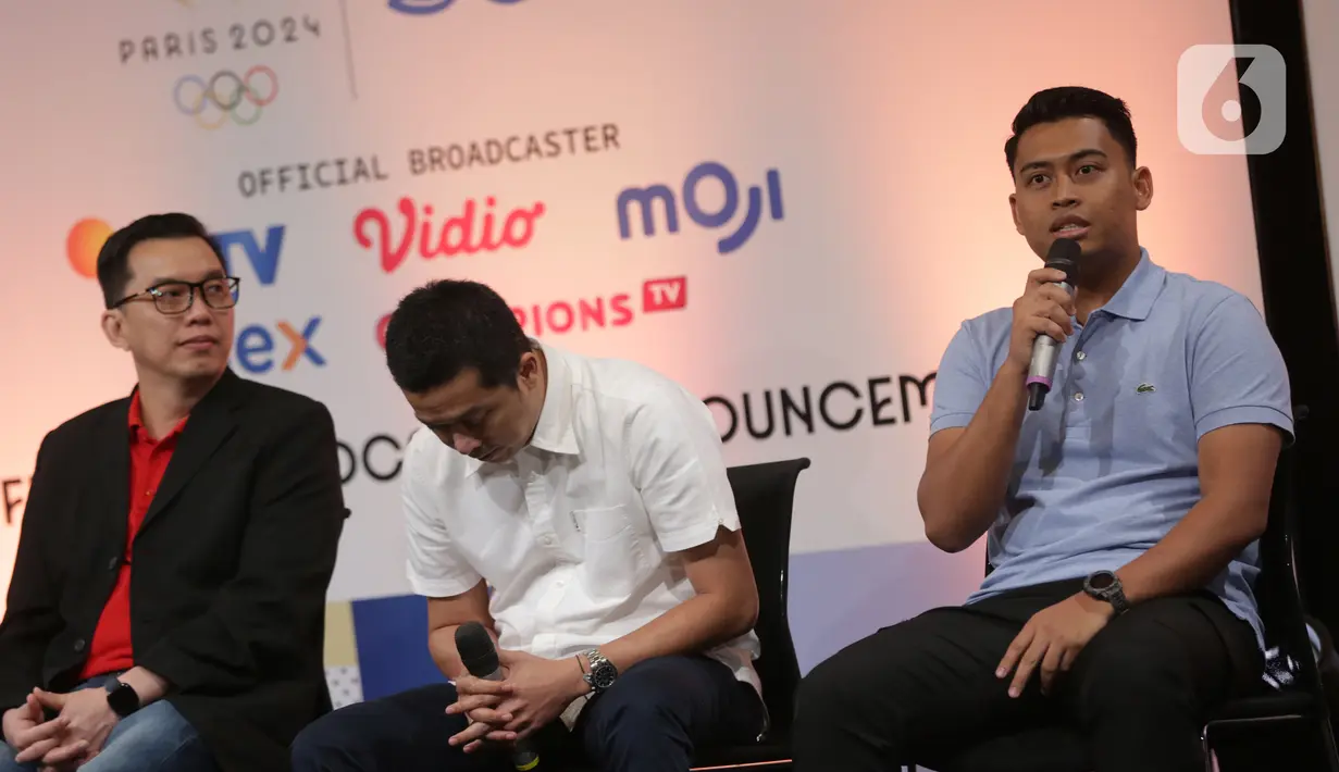 Atlet Menembak Indonesia, Fathur Gustafian mengutarakan kesiapannya jelang berlaga di Olimpiade Paris 2024. (Liputan6.com/Helmi Fithriansyah)
