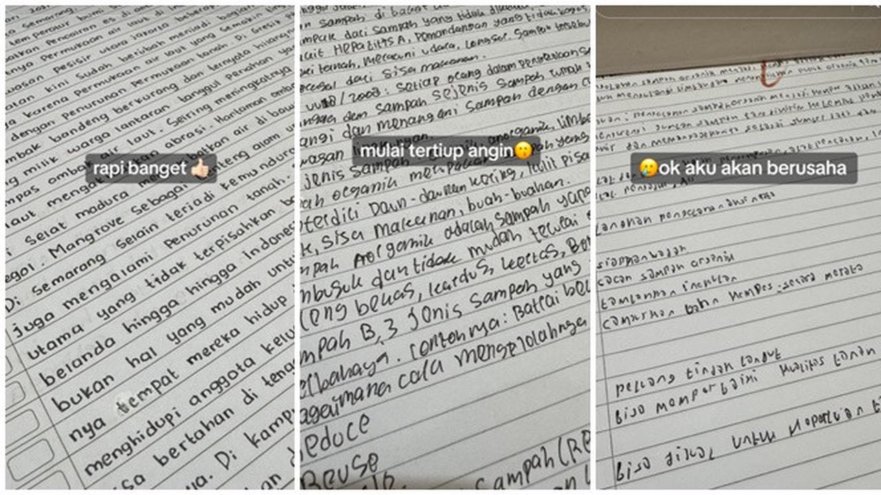 Guru Ini Bagikan Macam-macam Tulisan Tangan Muridnya, 6 Potretnya Unik Banget