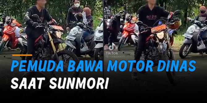 VIDEO: Viral Pemuda Bawa Motor Dinas Saat Sunmori