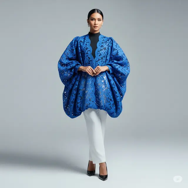 7 Inspirasi Baju Pesta Brokat Setelan Celana untuk Tampilan Elegan